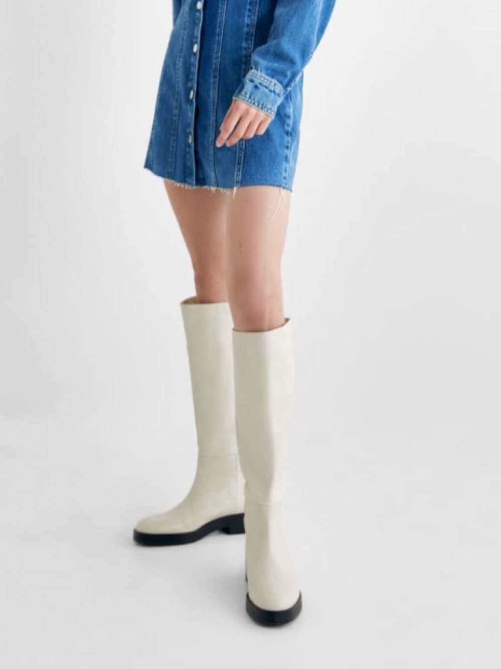 Zara flat leather boot - Picture 1 of 10